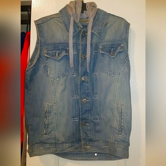 Vintage Chicago Bulls Denim vest Hoodie Jacket M - Picture 2 of 7